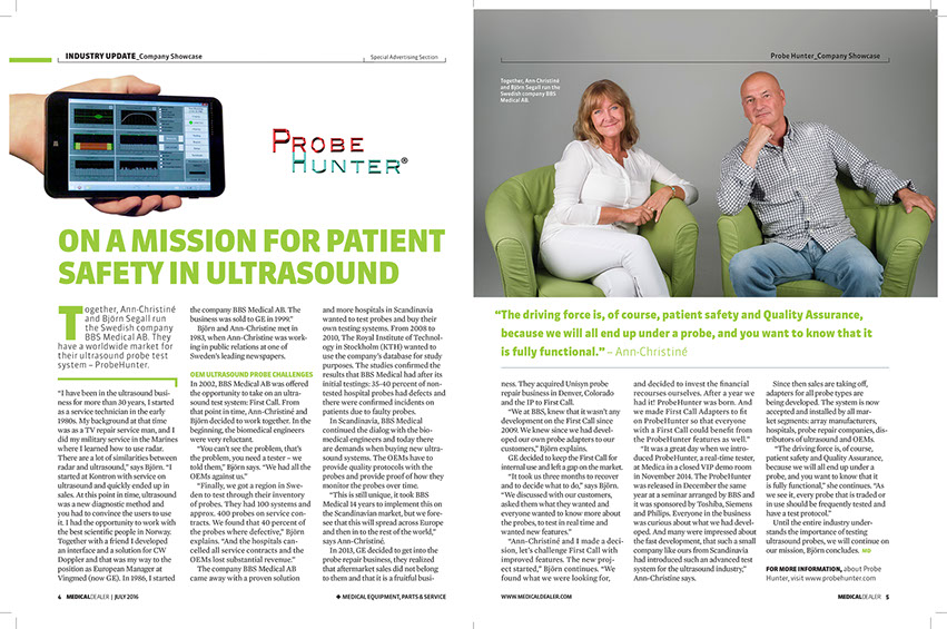On a mission for patient safety in ultrasound.